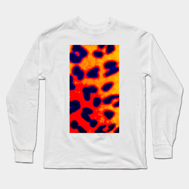 Leopard Skin Lava Long Sleeve T-Shirt by Tovers